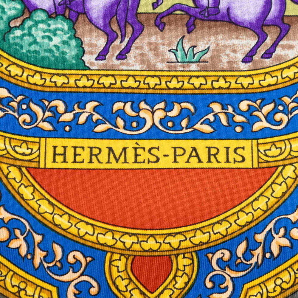 HERMES Gray Silk Scarf - Picture 6 of 8